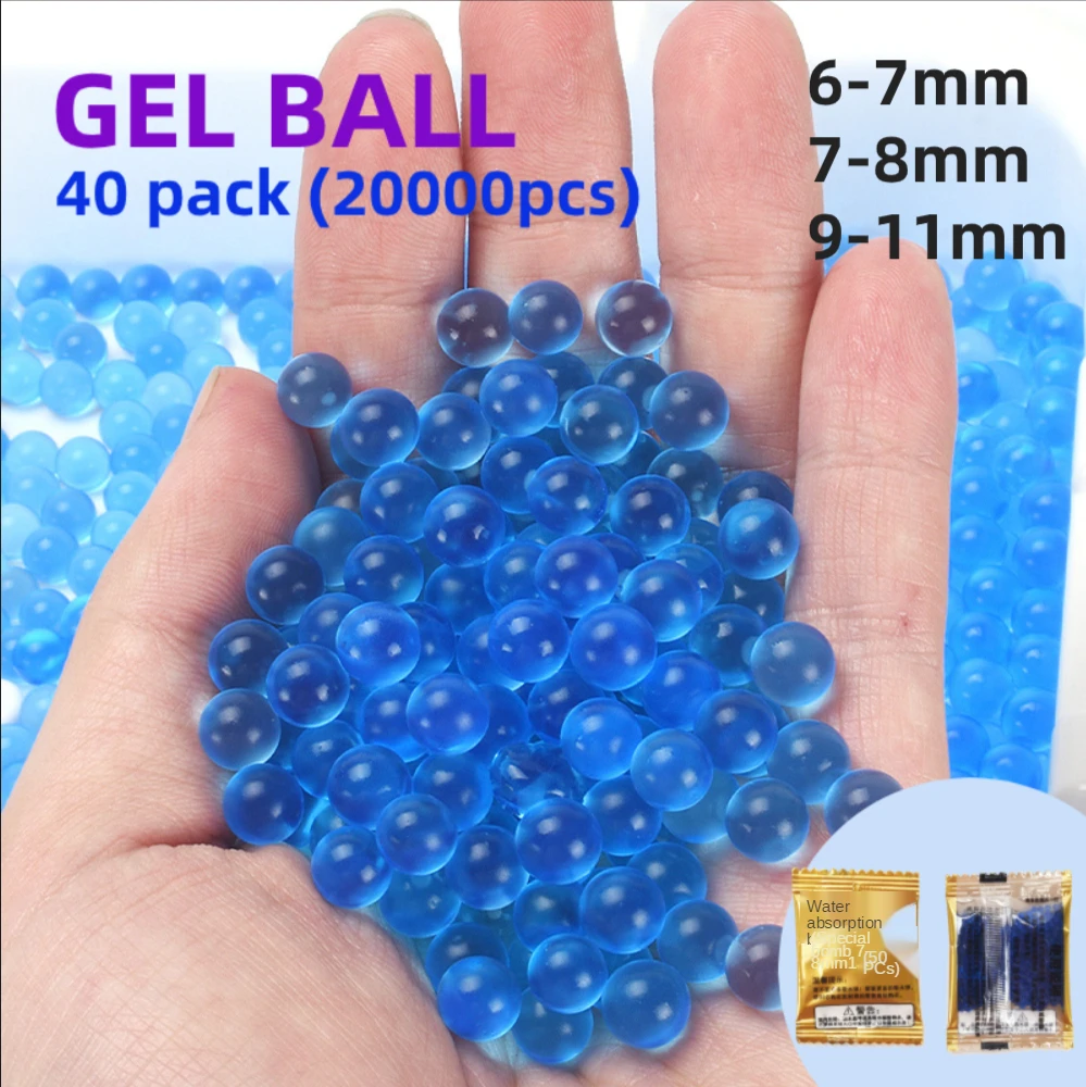 6-11mm Water Balls Bullets Kids Gel 7-8mm BB Air Soft WeaponsRifle Pistol Blasters Cap Guns Pellets Glock Shooting Toys Ammo