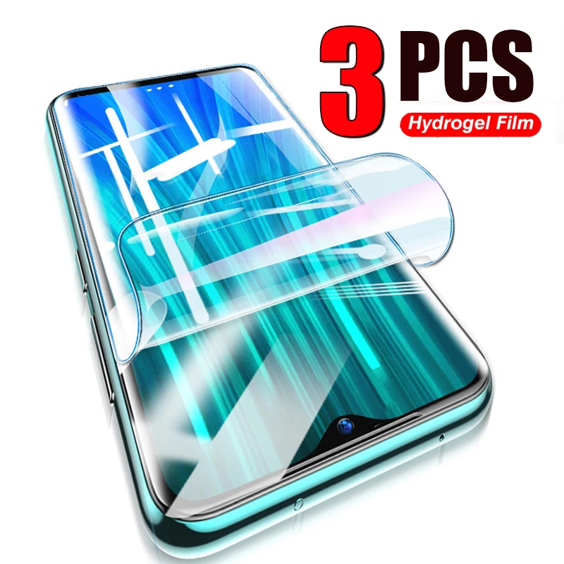 3/2/1Pcs Full Cover Hydrogel Film For Xiaomi Redmi Note 10 9S 8 9 Pro Max Screen Protector For Redmi Note 7 6 5 Pro Not Glass