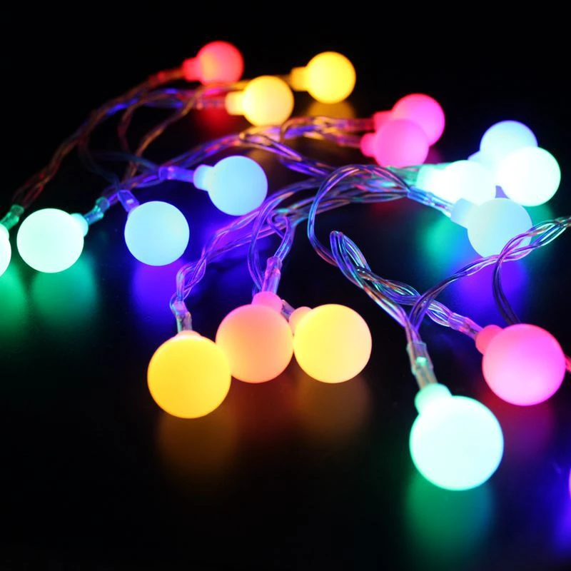 10m/6m/3m LED Ball String Lights Fairy Garland Christmas Outdoor Decoration Wedding Natal Navidad Decor for Home Battery Powered
