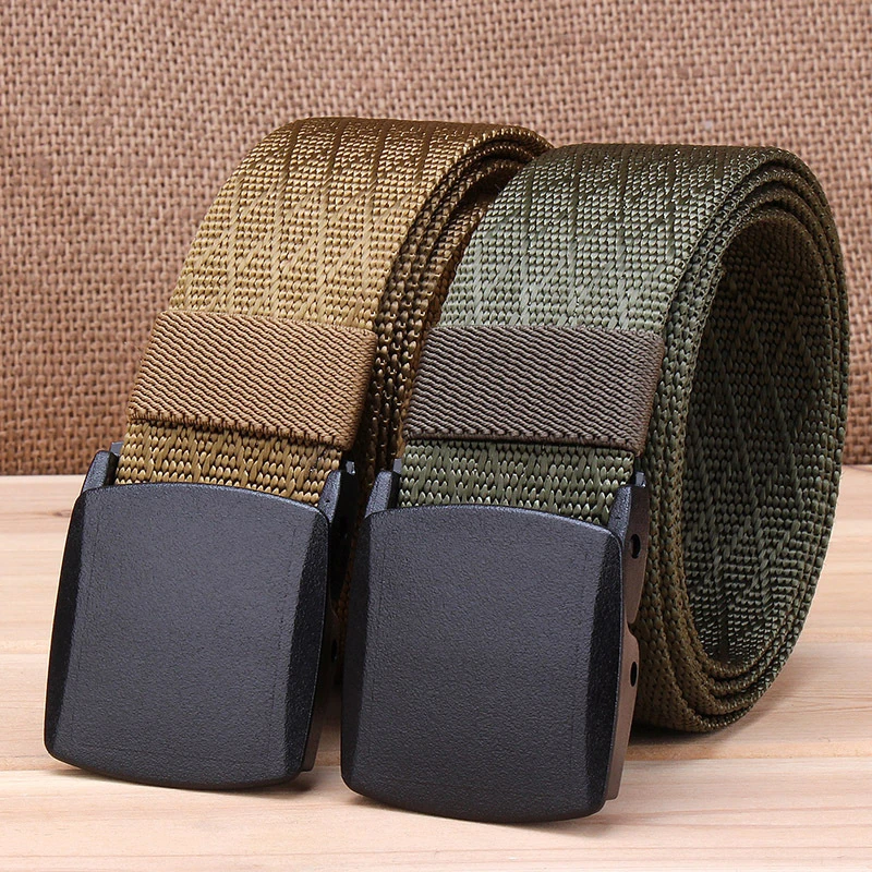 New Men and Women Canvas Nylon Belt Fashion Automatic Buckle Belts Women Outdoor Tactical Belt Military Male Strap Waist Belts