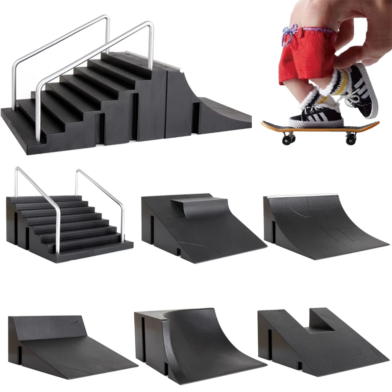 Children Finger Skateboards Skate Toy Skate Park Ramp Set Tech Practice Deck Funny Interior Extreme Sport Fingers Training Toys