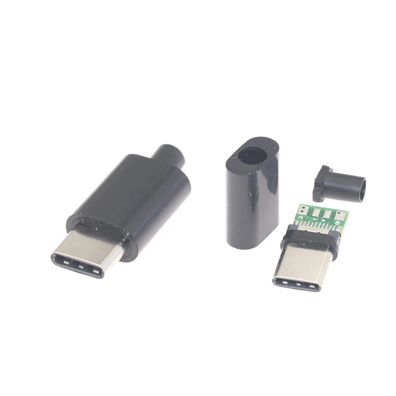 2pcs 5pcs USB 2.0 Type C  Connectors Jack Tail usb Male Plug Electric Terminals welding DIY data cable  accessories 24 pin