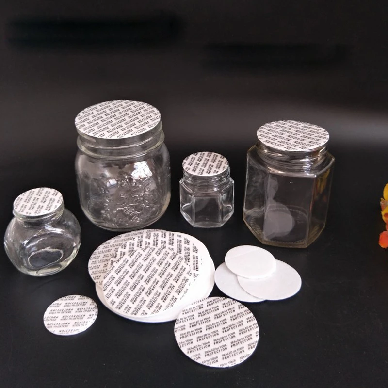 100Pcs Self-adhesive Foam Press Seal Cap Liners Cosmetic Jar Bottle Pot Foam Safety Tamper Food Gasket Seals Pad 20mm-101mm