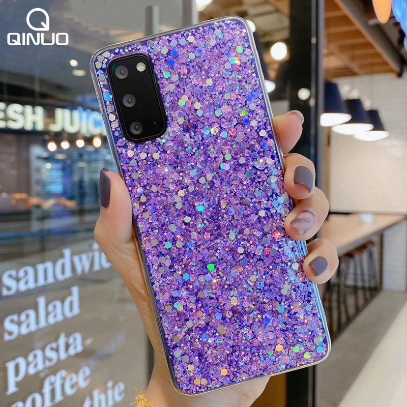 Shining Glitter Sequins Case For Samsung Galaxy A52 A72 A42 A12 A10 A20E A30 A40 A50 A60 A70 A11 A21S A31 A41 A51 A71 Soft Cover