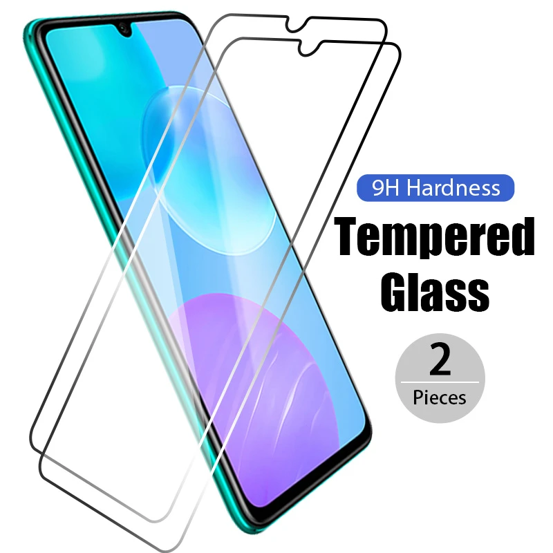 2PCS Tempered glass For Huawei honor 10 20 9 30 30i 10i lite pro 8X 8A Screen Protector on honor Y6 Y5 Y9 P Smart 2020 2019 2017