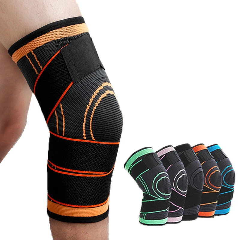 1 Piece Of Sports Men's Compression Knee Brace Elastic Support Pads Knee Pads Fitness Equipment Volleyball Basketball Cycling