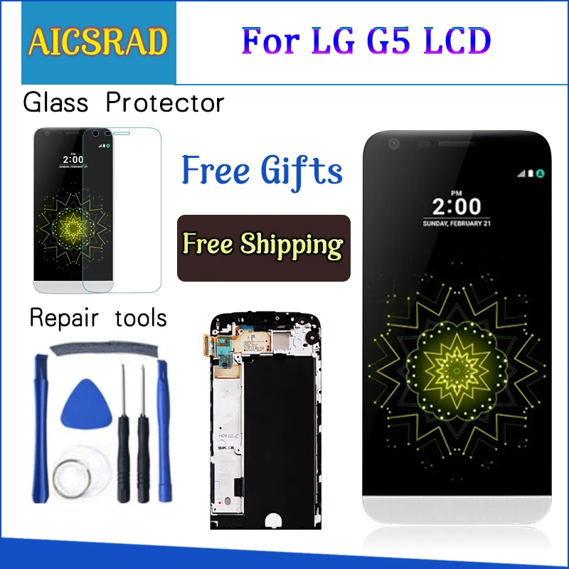 Display For LG G5 LCD Touch Screen with Frame Digitizer For LG G5 LCD Replacement Screen For LG G5 Display Original 5.3'' H850
