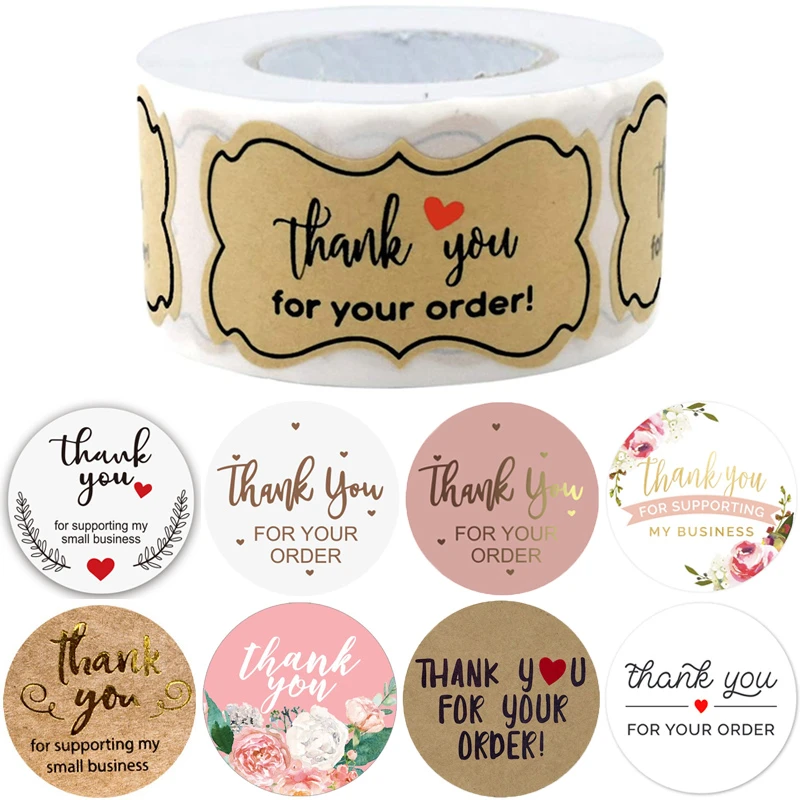 Thank You for Your Order Supporting My Business Stickers Seal Labels Turning One Favors Envelope Supplies Stationery Stickers