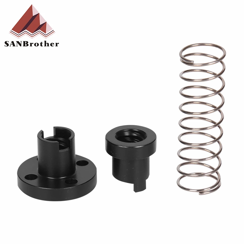 3D Printer T8 POM Anti Backlash Nuts For Lead 2mm / 4mm / 8mm Acme Threaded Rod Eliminate the gap Spring DIY CNC Accessories