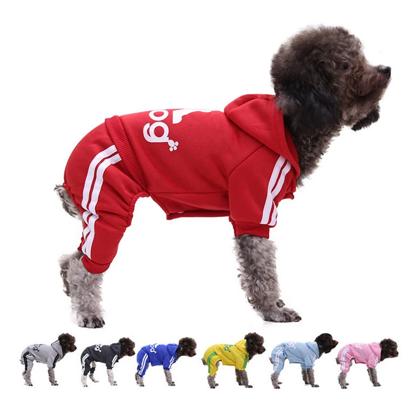 Designer Pet Adidog Dog Clothes Hoodie, Small and Medium Dog Chihuahua Schnauzer Pet Warm Four-legged Sweater Wholesale Supplier