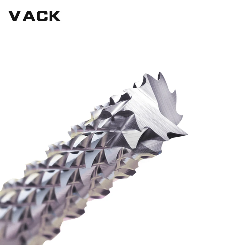 VACK Carbide Tungsten Corn teeth cutting 3.175/4/6mm milling bits end CNC PCB Milling  bits cutter for Engraving machine