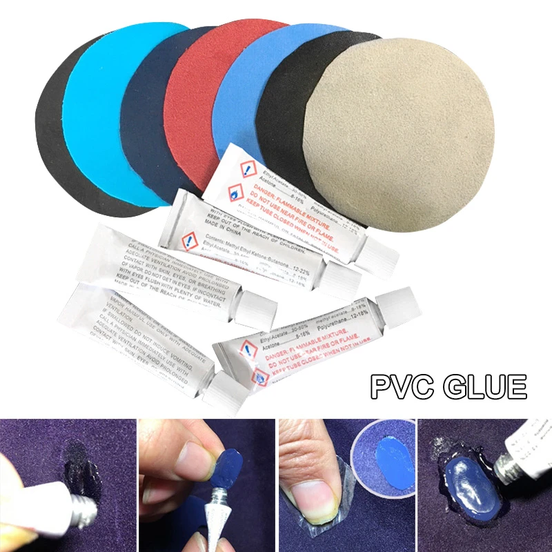 Hot Repair Kit PVC Glue for Air Mattress Inflating Air Bed Boat Sofa RepairPool Accessories Kit Patches Toy Inflatable Boat HB