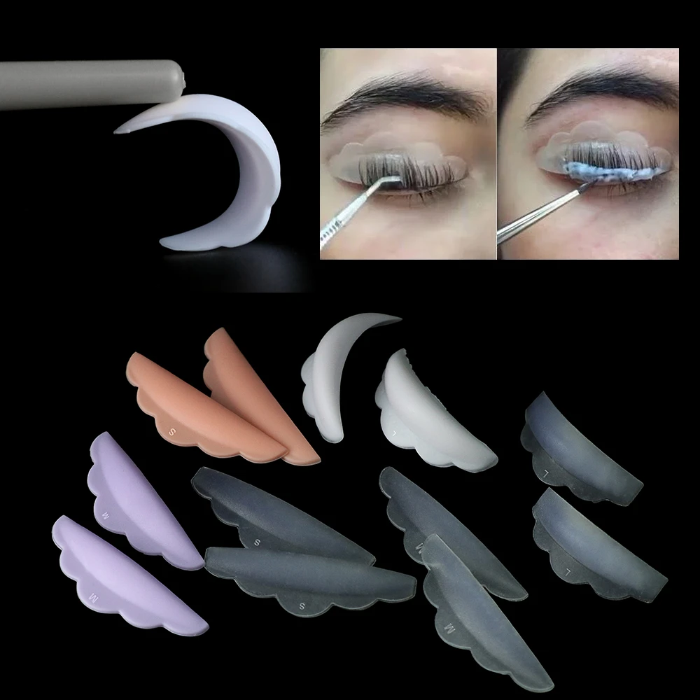 GLAMLASH 6pcs Eyelash lifting Silicone pads set Eye lash extension lift perming kit tool Eyelash Lift Curlers Curl Shields pads