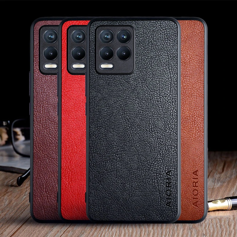 Case for OPPO Realme 8 Pro Realme 8 5G Narzo funda luxury Vintage Leather skin capa TPU cover for oppo realme 8 pro case coque