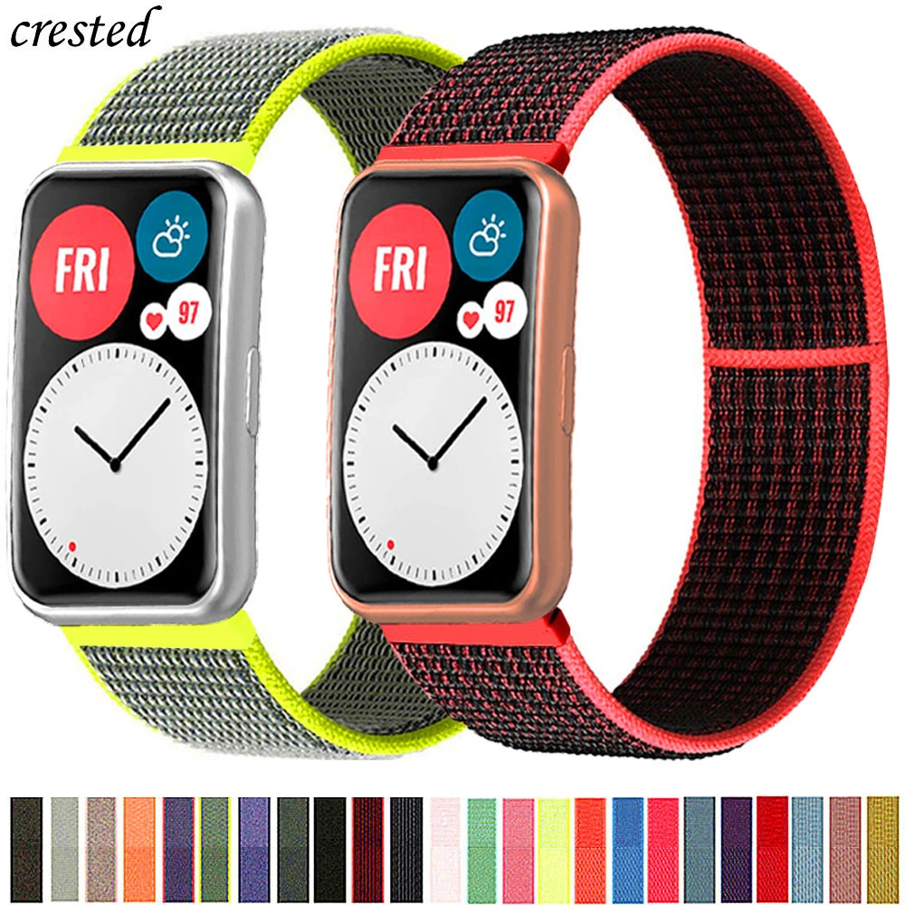 Nylon Band For Huawei Watch FIT Strap Smartwatch Accessories Sports Loop Wristband Belt bracelet Huawei Watch fit 2020 Strap