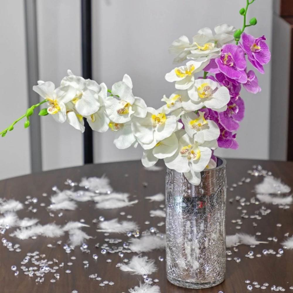 Orchid Artificial Flowers Silk Butterfly Phalaenopsis Fake Flower For DIY Party Festival Bouquet Wedding Home Hotel Decoration