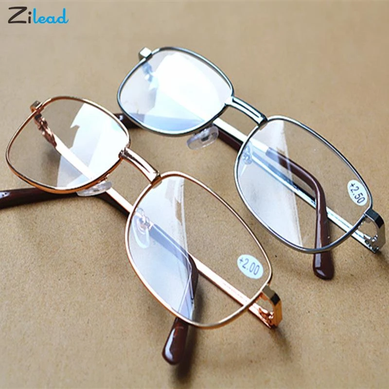 Zilead Reading Glasses Metal Frame Prescription Optical Presbyopia Eyeglasses Hyperopia Eyewear Diopter+1 to+4 For Men&Women