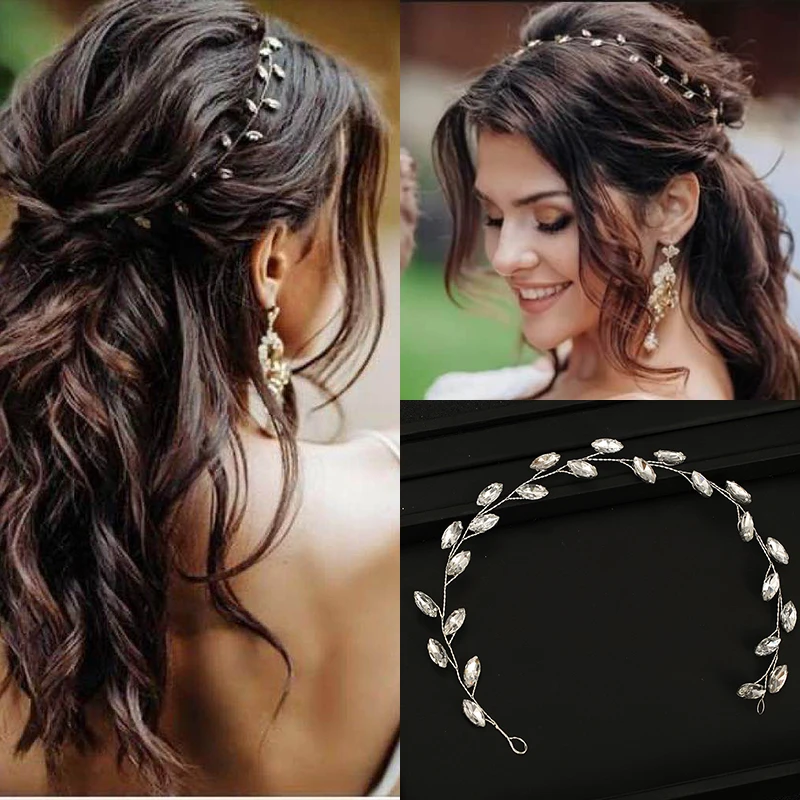 Silver Color Bridal Tiaras Headbands For Wedding Handmade Cheaper Crystal Women Hair Jewelry Girls Headpiece Hot Sale Headdress