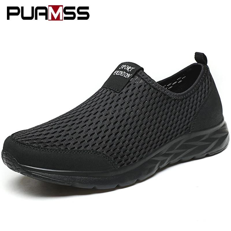 Breathable Mesh Casual Men Shoes Summer Sneakers Men Outdoor Walking Shoes Men's Lightweight Slip-on Sandals Zapatos De Hombre