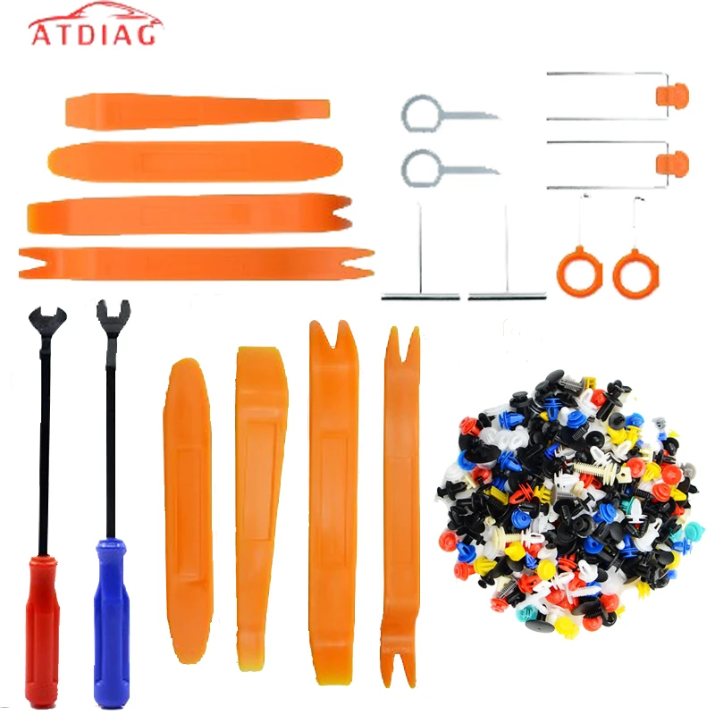 Auto Door Clip Panel Trim Removal Tool Kits Navigation Disassembly Seesaw Car Interior Plastic Seesaw Conversion Tool 4/12 Sets