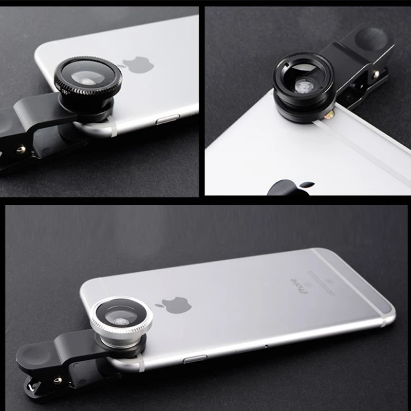 Fish Eye Lenses Mobile Phone Lens For iPhone Samsung Huawei Xiaomi Oneplus 7 Macro Fisheye Wide Angle Camera Lens Kits Lentille