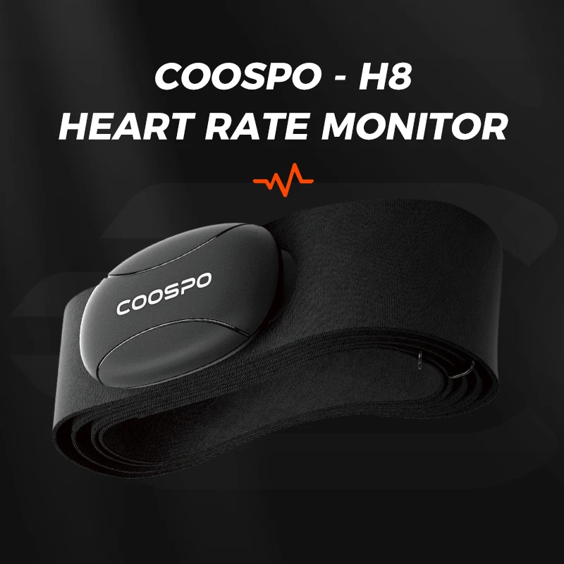 Coospo H8 Chest Heart Rate Monitor Strap Bluetooth5.0 ANT+ Outdoor Fitness Sensor IP67 Wateproof for Wahoo Garmin Zwift Strava