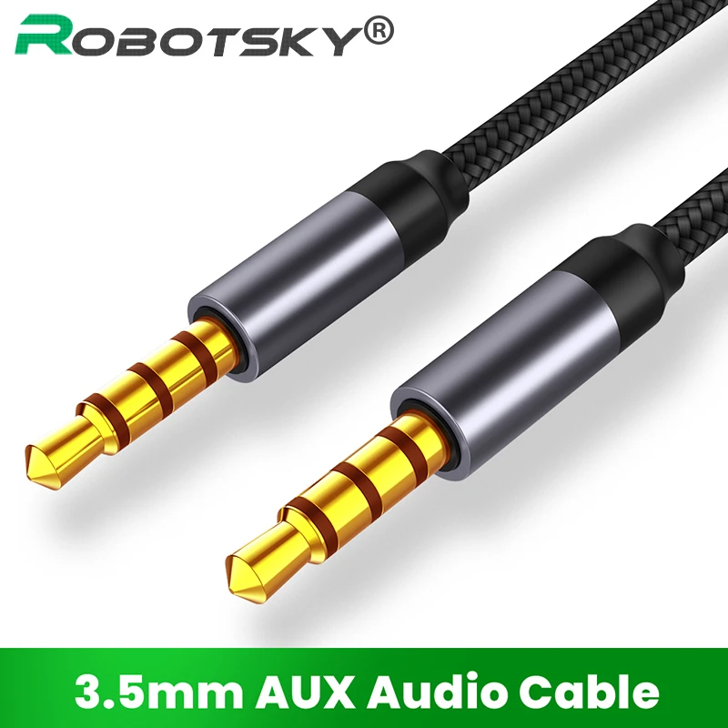 3.5mm AUX Extension Cable 3.5mm Jack male to male Audio Cable for Speaker Headphones Car for Xiaomi Redmi 5 plus AUX Cord 1/2/3M