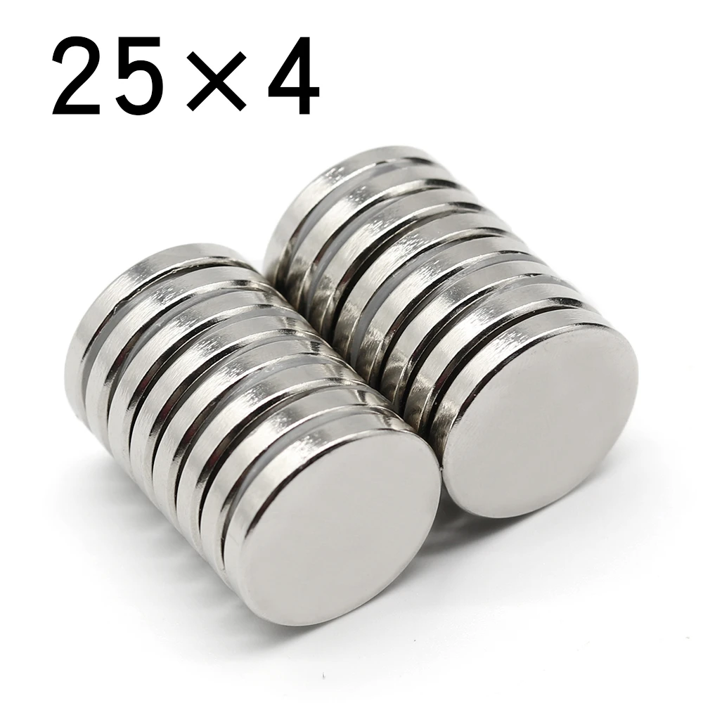 2/5/10/20 Pcs 25x4 Round NdFeB Neodymium Magnet N35 Super Powerful imanes Permanent Magnetic Disc