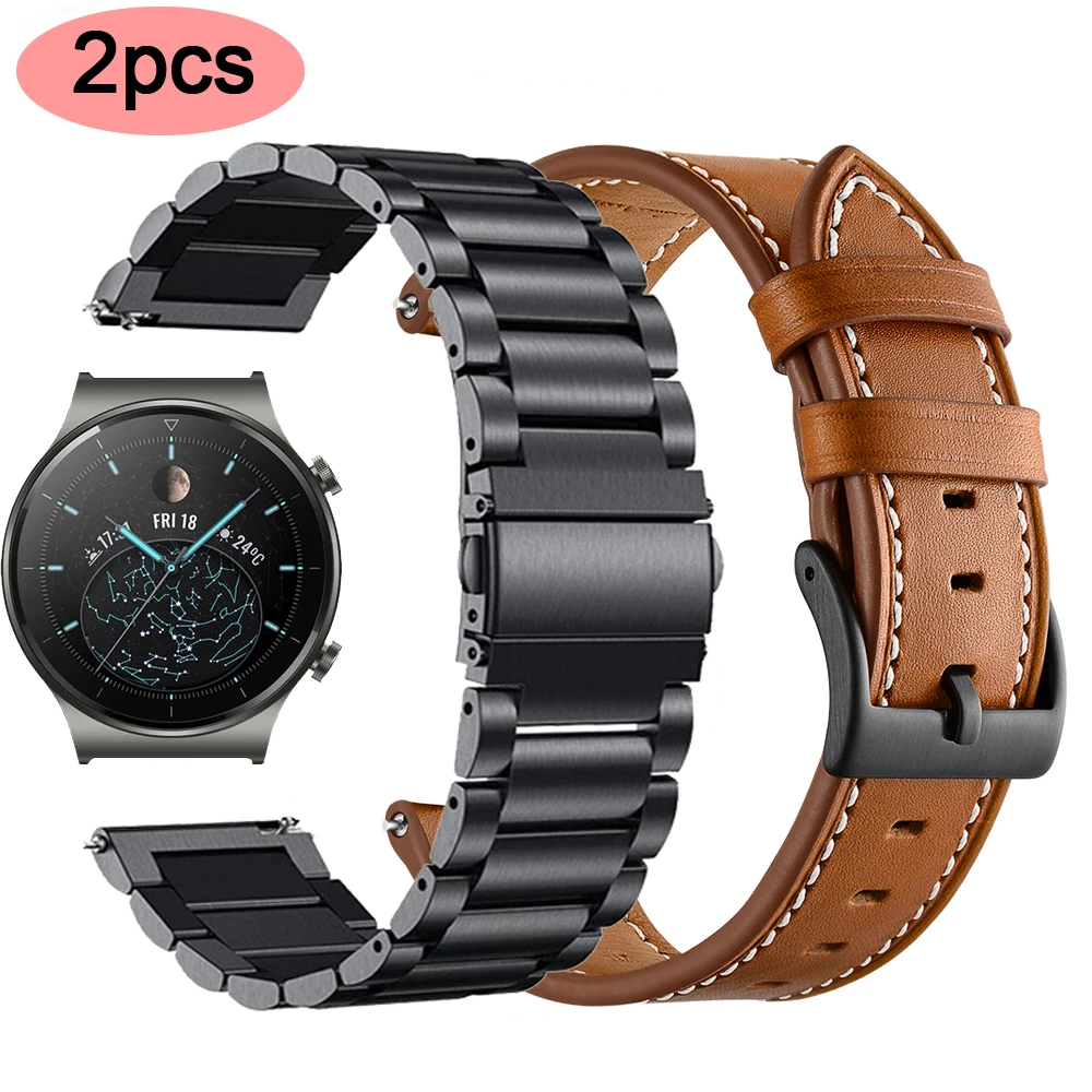 Original strap For Huawei watch GT2 Pro Honor Magic watch band For Huawei GT 42mm GT 2 46mm 22mm Stainless steel Belt Wristband