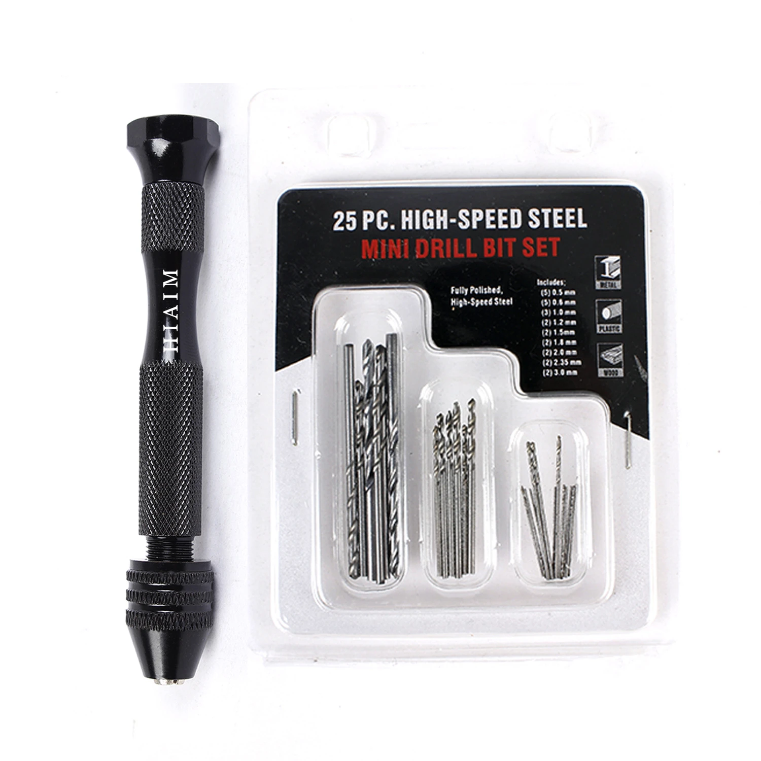 1 Set Metal Hand Drill With 0.8mm-3.0mm Drill Screw Equipments Uv Resin Epoxy Mold Tools  DIY Jewelry Making Handmade Tools