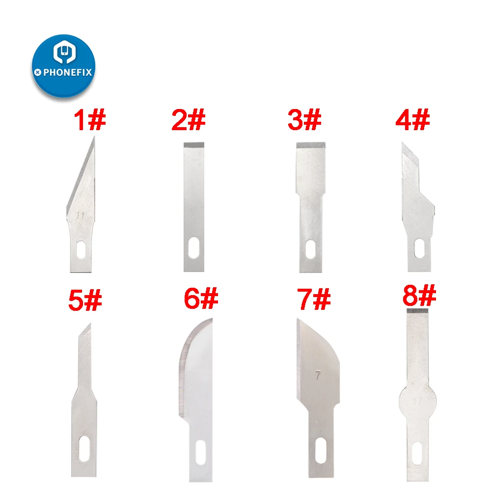 10 Pcs/Lot Surgical Scalpel Cutting Knife Blade Replacement PCB Repair Phone Paper Cut Multifunction Knife DIY Cutting Tool