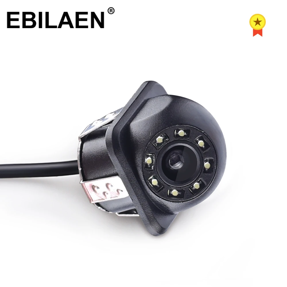 EBILAEN Car Reverse View Camera With 8 LED HD Waterproof  Parking Line DC 12V CCD Video  Backup Image Camera