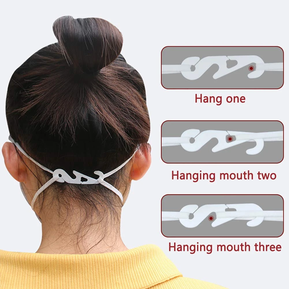 1/10/20/30pcs Adjustable Anti-slip Silicone Mask Ear Grips salvaorejas Mascarillas Extension Hook Masks Buckle Holder Dropship