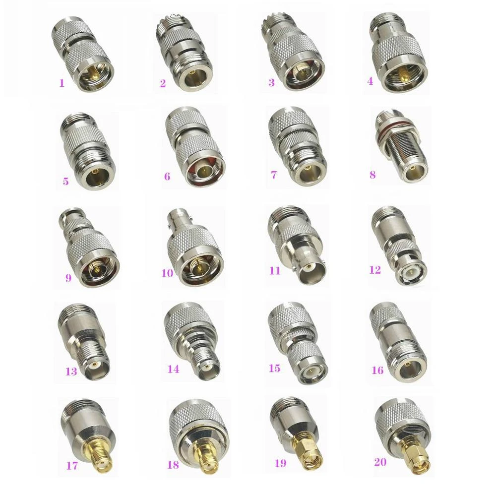 1Pcs N to UHF SO239 PL259 / N / BNC / TNC / SMA  Male plug & Female jack RF Coaxial Adapter connector Test Converter