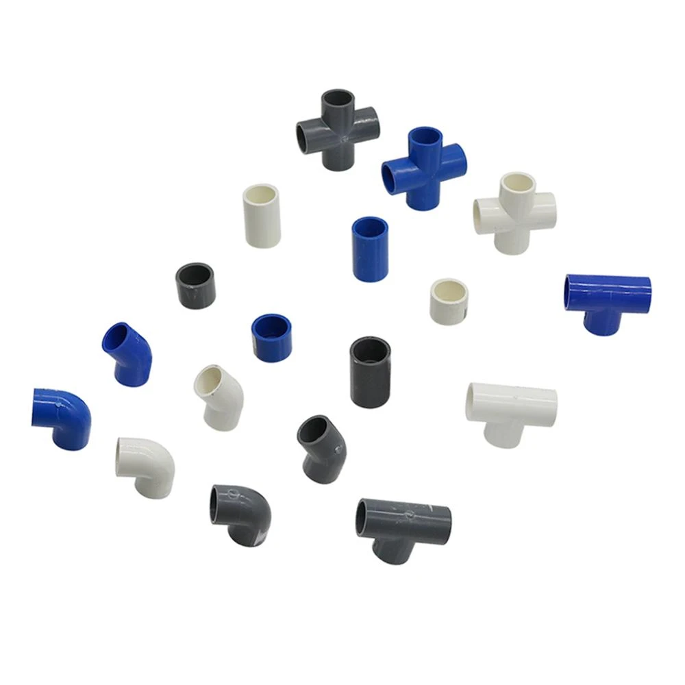PVC Water Supply Pipe Fitting Tee Cross Straight Elbow Equal Connector Inner Diameter 20mm Plastic Joint Irrigation Adapter 1 Pc