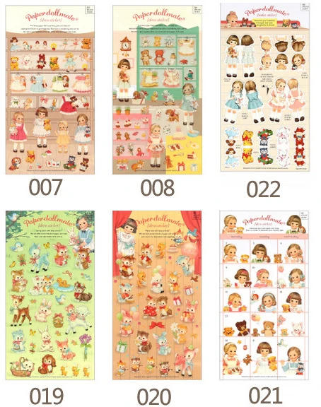 1pcs DIY Colorful cute doll 3D kawaii Stickers Diary Planner Journal Note Diary Paper Scrapbooking Albums PhotoTag