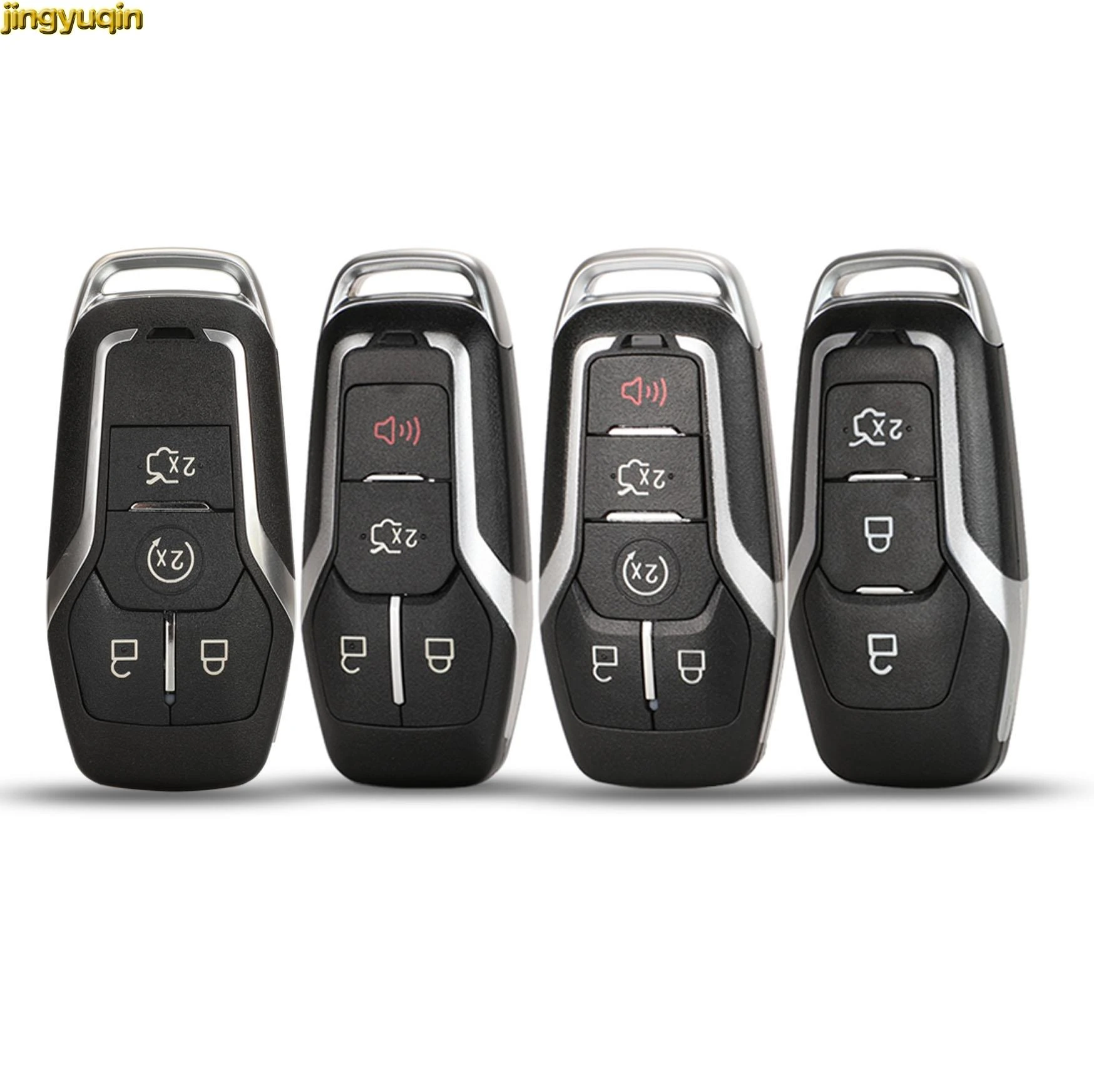 jingyuqin 3/4/5 Buttons Remote Car Key Shell For Ford Edge Explorer Fusion 2015 2016 2017 M3N-A2C31243300 Smart Key Fob