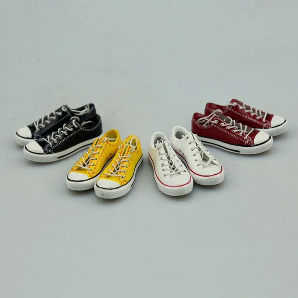 1/6 Scale Female Male Sneaker Canvas Shoes 5 Colors Inside Empty for 12 inches Woman Action Figure Body Accessory