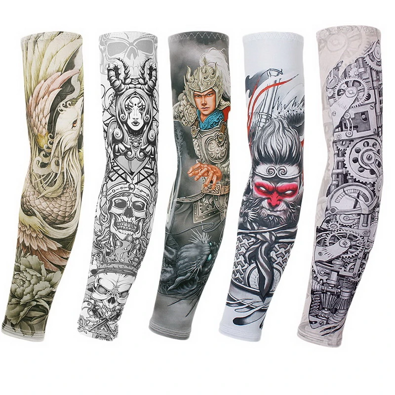 2Pcs Sun UV Protective Arm Sleeves For Men Women Cycling Fishing Tattoo sleeves Cooling Sport cuff Summer Arm Cover Warmers