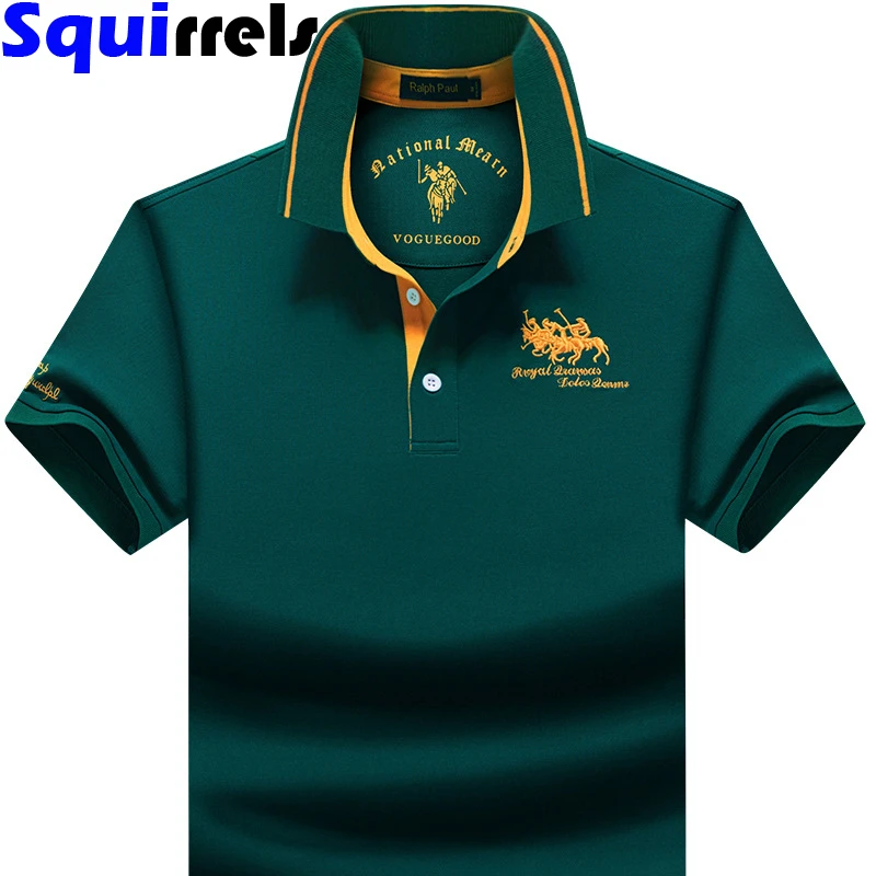 men's polo shirt short sleeve t-shirt summer new men's Lapel Loose Large Size Half Sleeve T-shirt Top Men's Clothing