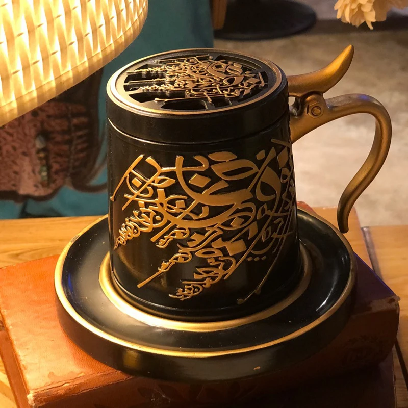 Arabic Resin Incense Burner Muslim Aromatherapy Furnace Home Zen Censer Burner Holder Decoration Crafts Christmas Gift