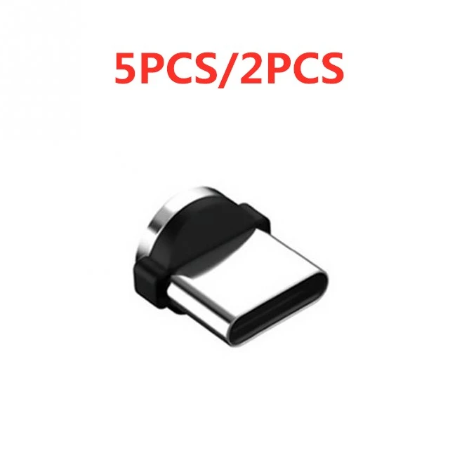 5pcs/2pcs Round Magnetic Cable plug Type C Micro USB C Plugs Fast Charging Adapter Phone Microusb Type-C Magnet Charger Plug