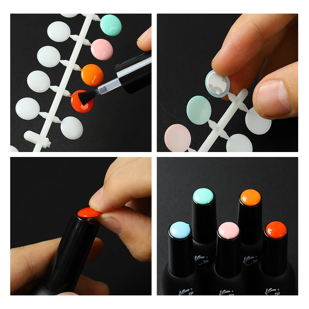 Nail Tips Color Card Display Tool Design Board UV Gel Decoration Fake Nails Practice Model Nail Tips Display Polish