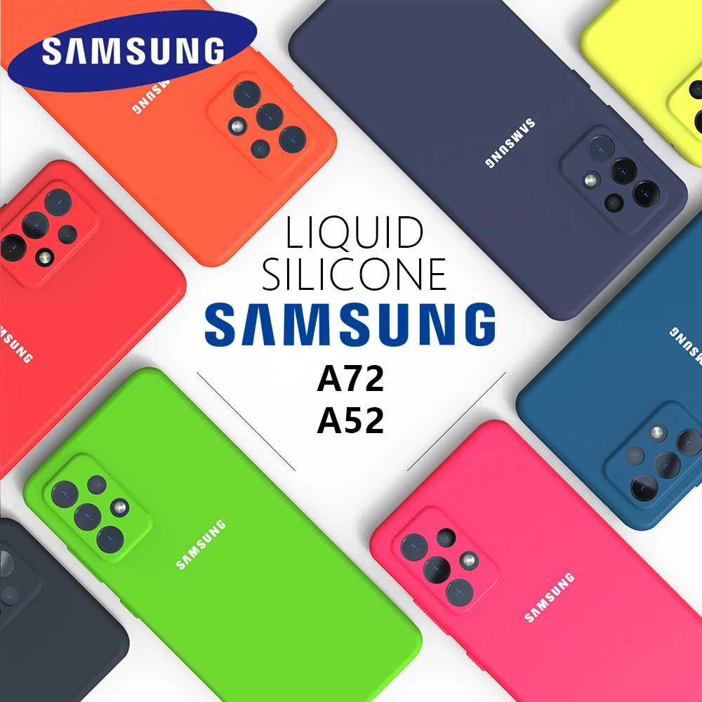 Samsung Galaxy A52 A72 protective case liquid silicone protective case soft touch back cover protective case for a52 a72