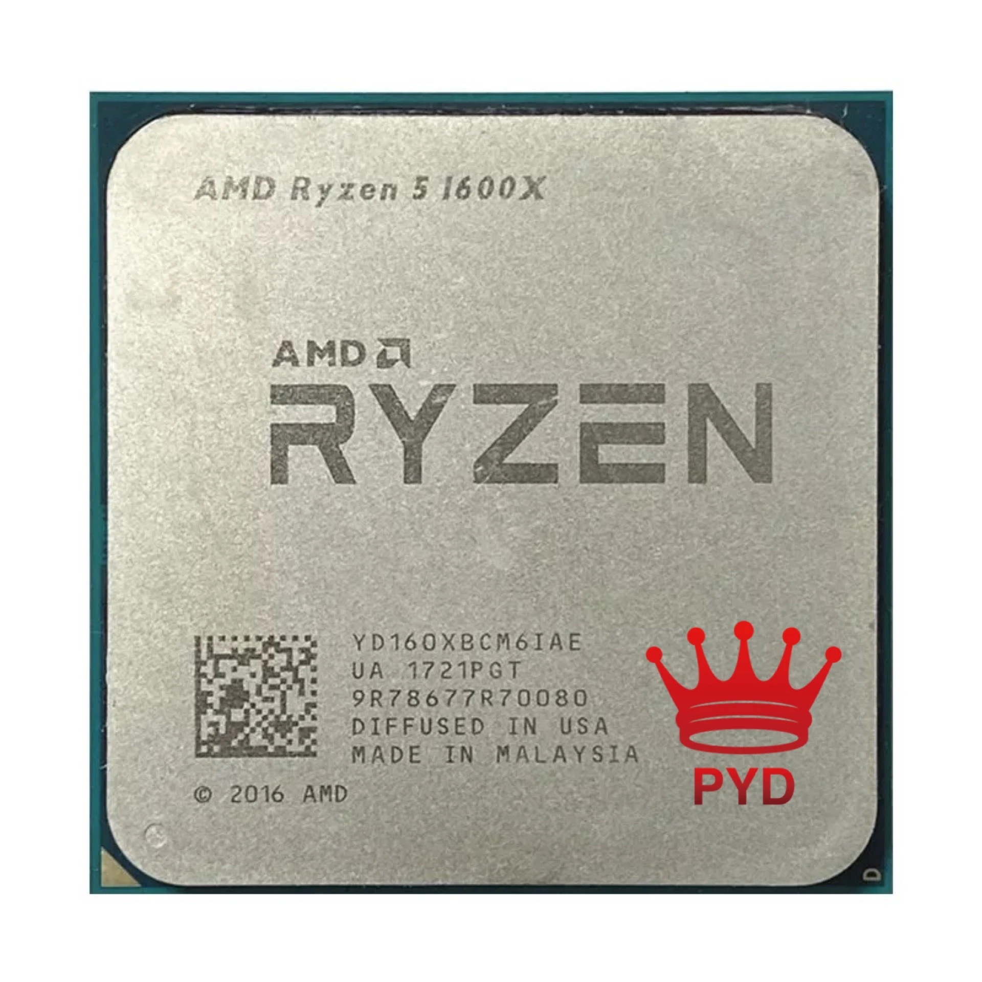 AMD Ryzen 5 1600X R5 1600X 3.6 GHz Six-Core Twelve-Thread CPU Processor 95W L3=16M YD160XBCM6IAE Socket AM4