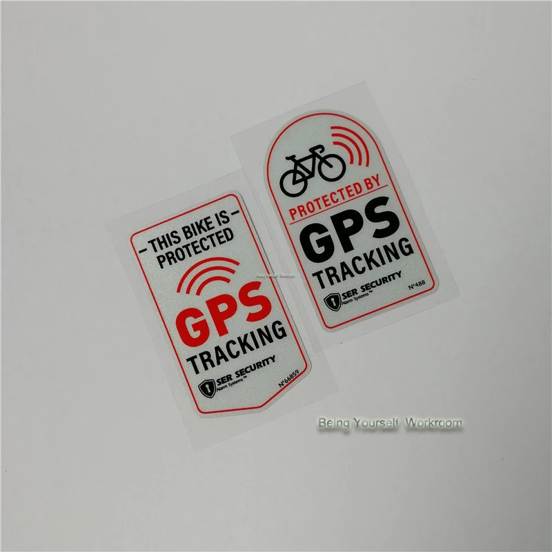 This Bike is Protected By  GPS TRACKING Alarm Sticker Warning Reflective Vinyl Stickers Anti-Theft  Decal For Scooter,Motorcycle