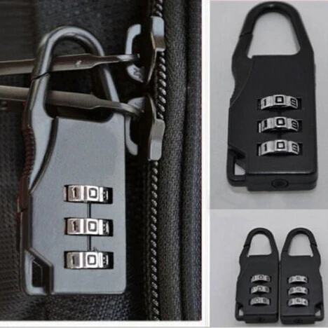 High Quality 1PCS Black Travel Luggage Suitcase Combination Lock Padlocks Case Bag Password Digit Code Bag Locks