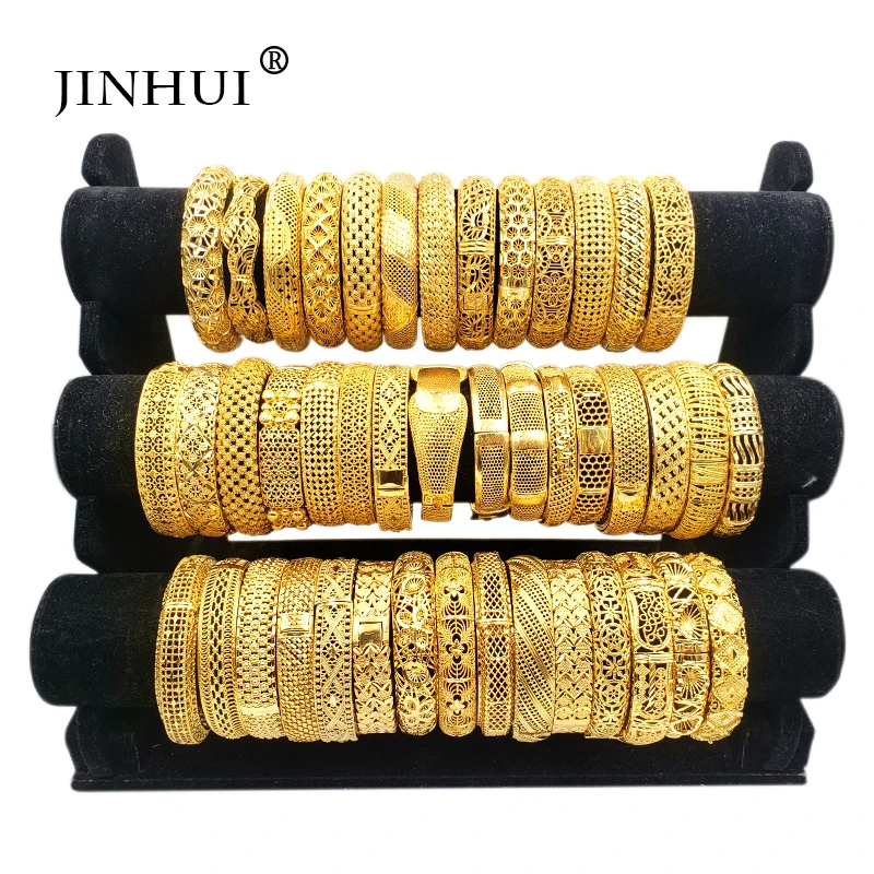 Bracelet gold love Bangles for Women accessories Bride Wedding Bracelets indian/Ethiopian/France/African/Dubai Jewelry gifts