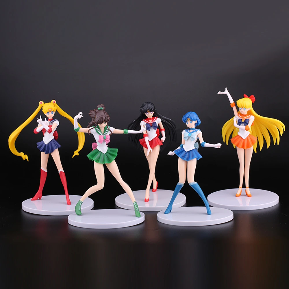 5pcs/set Anime Figures Mars Jupiter Venus 18cm Action Figures PVC Collection Model Doll Desktop Decor Toys for Children Gift