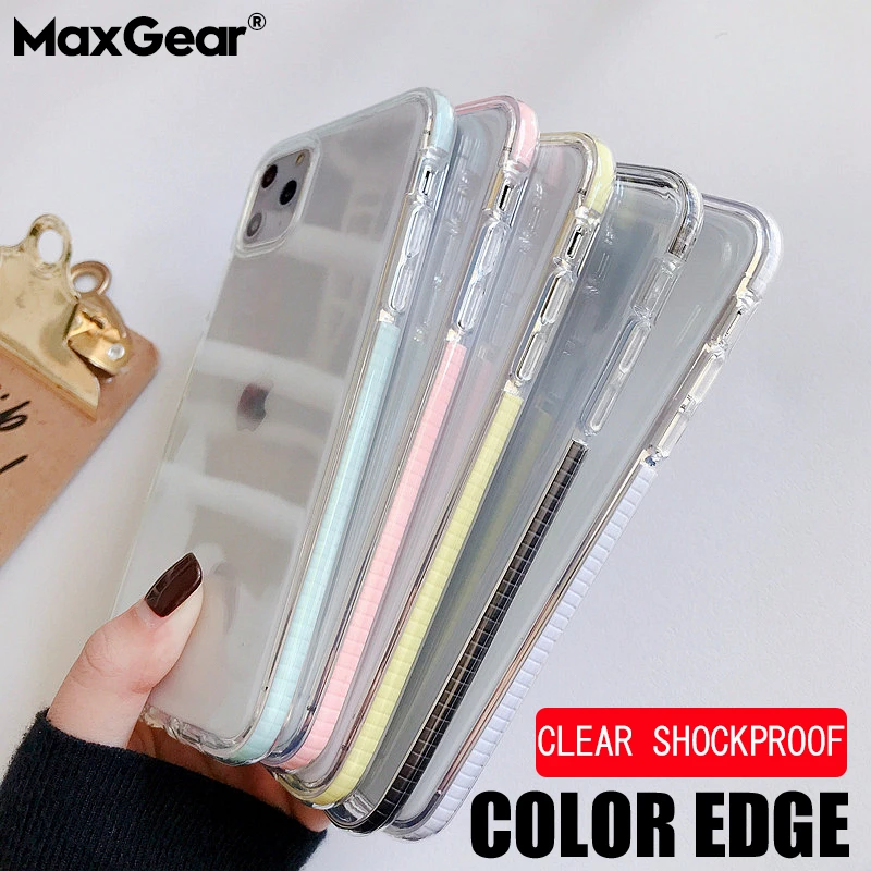 Clear Colorful Soft Silicone Case For Samsung Galaxy S20 Ultra S8 S9 S10 Plus Note 8 9 10 Lite A71 A51 A50 A70 Transparent Cover